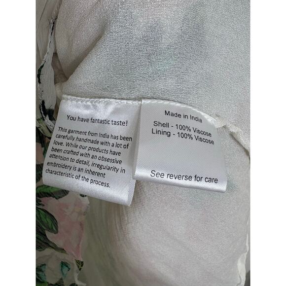 Rococo Sand Isa Wrap Dress Size XS Silk Floral Long Sleeve Mini Bohemian Resort - Picture 6 of 14